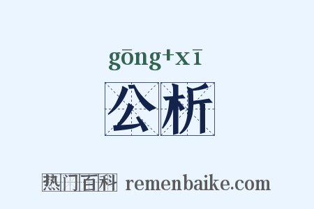 公析是什么意思的图片